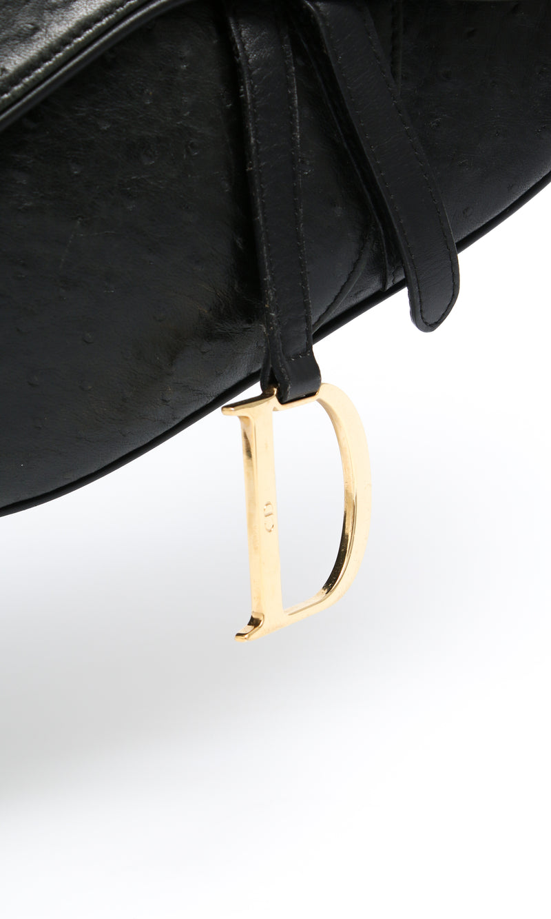 Dior Ostrich Saddle Bag