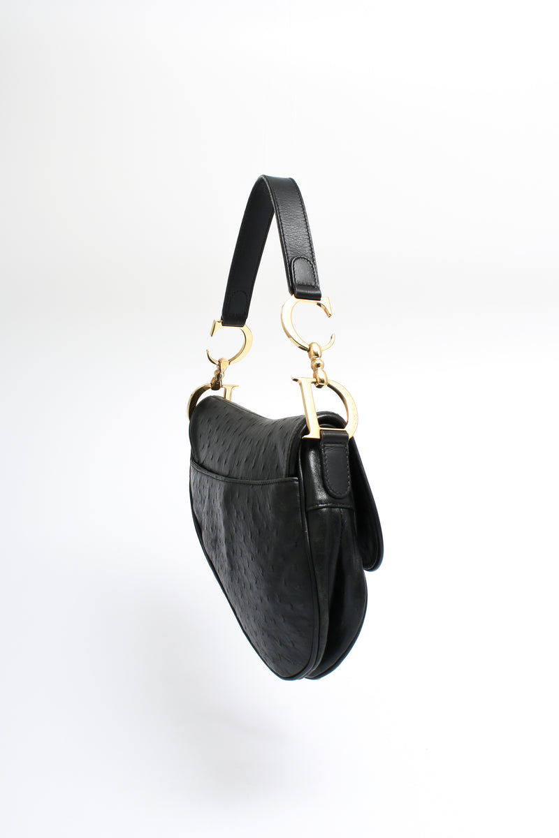 Dior Ostrich Saddle Bag