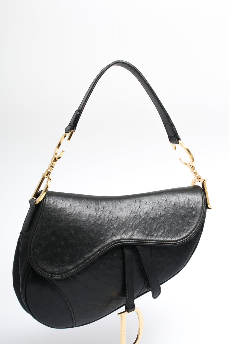 Dior Ostrich Saddle Bag