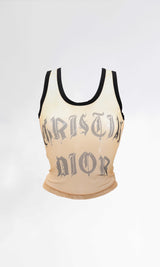 Dior Gothic Mesh Tank Top