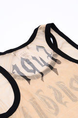 Dior Gothic Mesh Tank Top