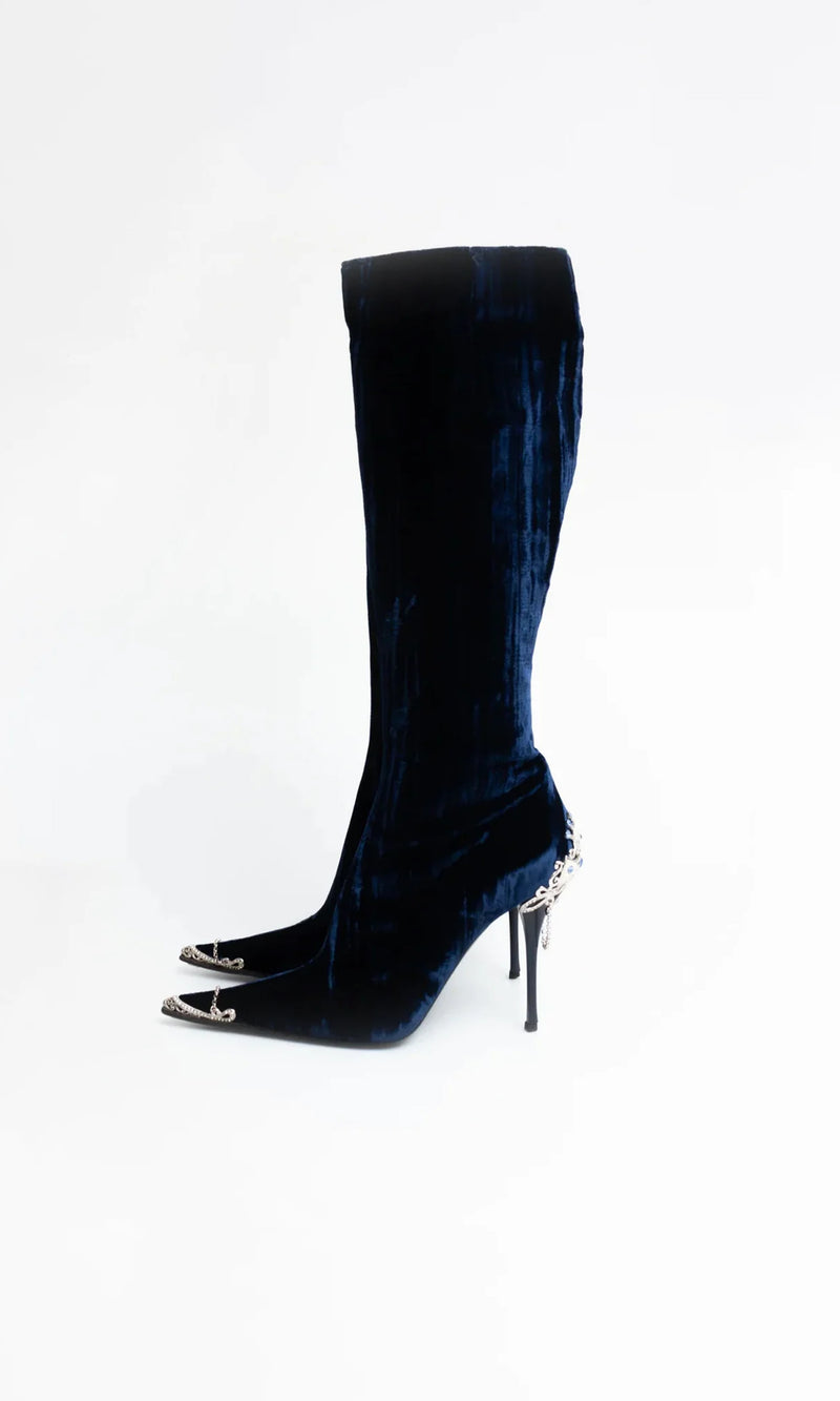 Gianmarco Lorenzi Velvet Boots