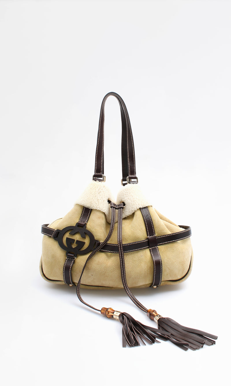 Gucci Shearling Shoulder Bag