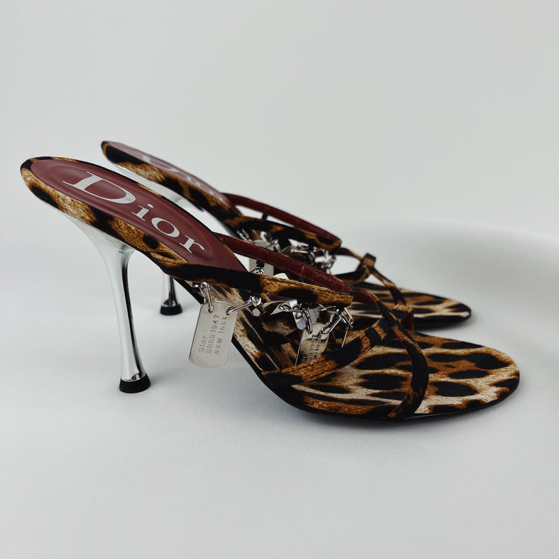 Patent Leather Sandals High Heels Leopard | Philipp Plein