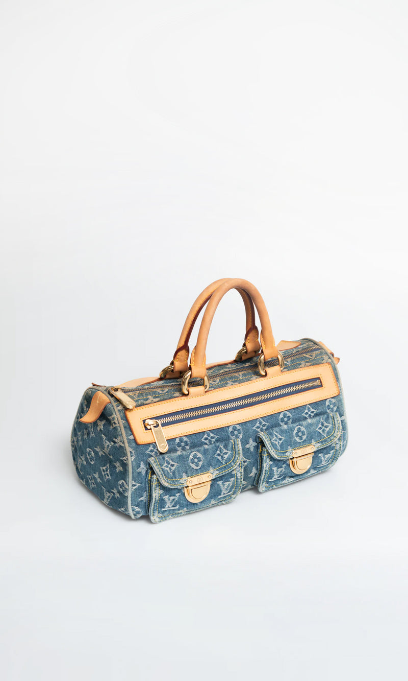 Lv denim speedy bag sale