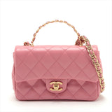 Chanel Pink Leather Lambskin Bag