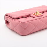 Chanel Pink Leather Lambskin Bag